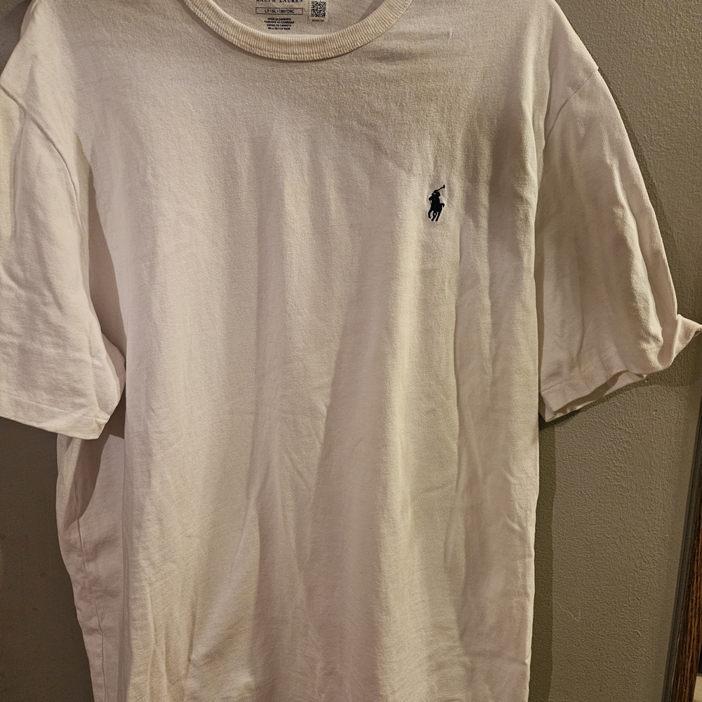 Polo by Ralph Lauren Men's Cream Short Sleeve Tee